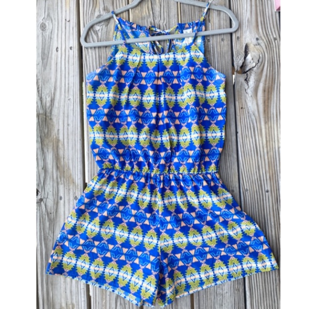 Blue Aztec Romper